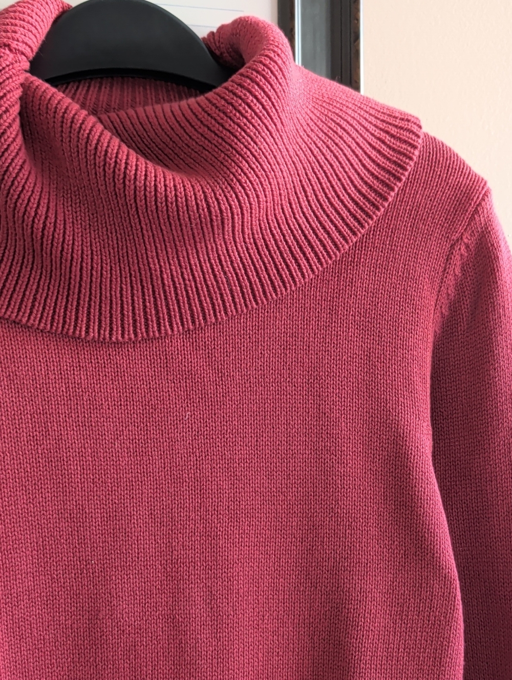 Club Monaco Cotton Knit Cowl Neck Sweater - Dusty Rose - Picture 2 of 10